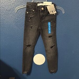 Zara Kids Black Distressed Jeans